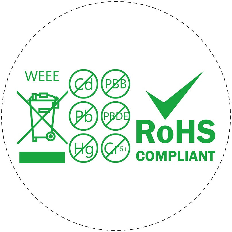 100x elektrische apparaten Rohs-kentekenplaat EW-ROHS-11300