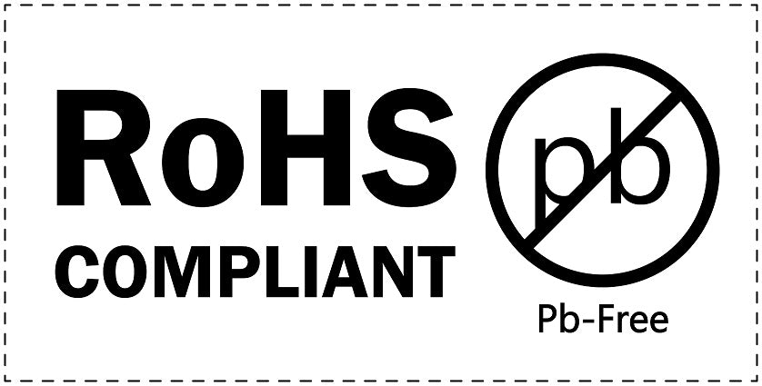 100x elektrische apparaten Rohs-kentekenplaat EW-ROHS-21200