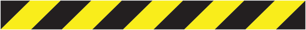 Sticker "Veiligheidsstrips" 20-80 cm geel van PVC-kunststof EW-STRIPES-10000-100x10-88-803