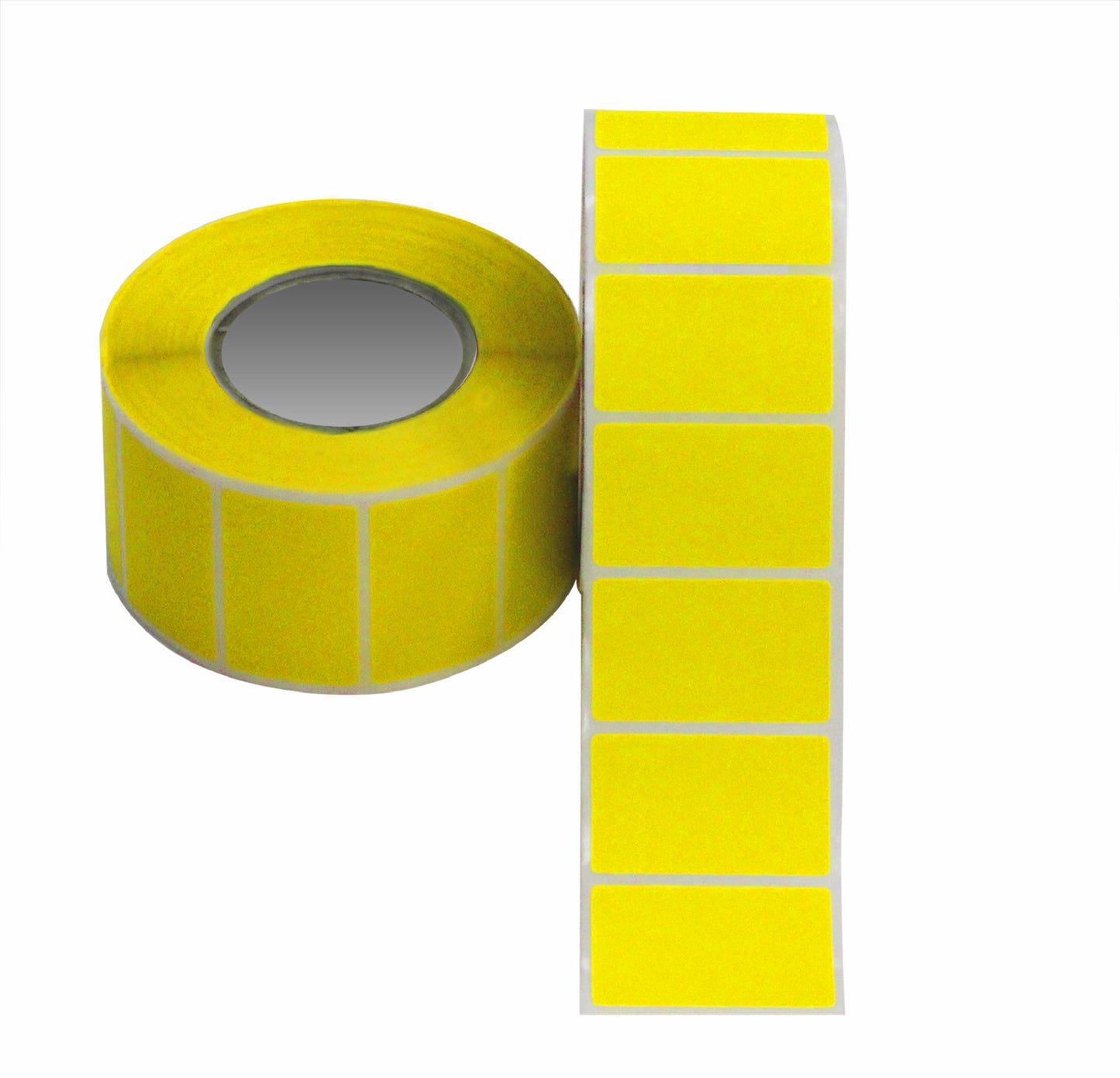 1000 Vierkante Markeringstickers, Zelfklevend, 40x24 mm, 60x40 mm en 90x70 mm op rol van Plastic.