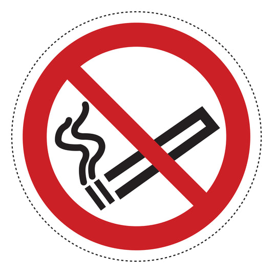 1 stuk Verbodssticker "Verboden te roken" van PVC-kunststof, ES-SI10-10