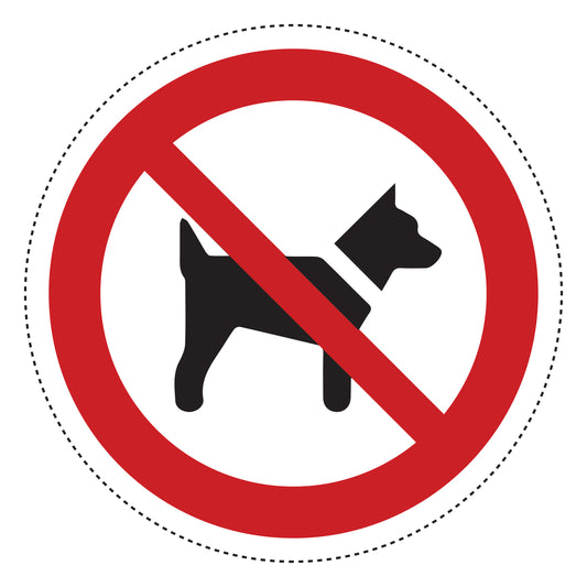 1 stuk Verbodssticker "Verboden voor honden" van PVC-kunststof, ES-SI140-10