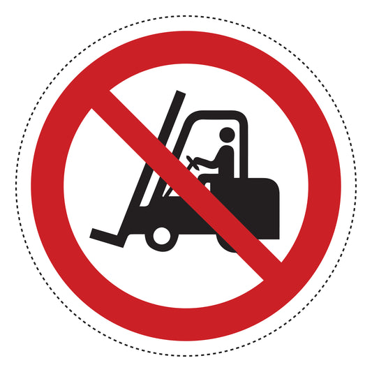 1 stuk Verbodssticker "Verboden voor transportvoertuigen" van PVC-kunststof, ES-SI70-10