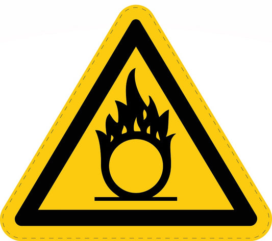 1 stuks Waarschuwingssticker "Waarschuwing voor brandbare stoffen" gemaakt van PVC-kunststof, ES-SIW-011