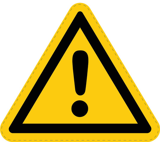 1 stuk Waarschuwingssticker "Waarschuwing voor gevarenzones" van PVC-kunststof, ES-SIW-000
