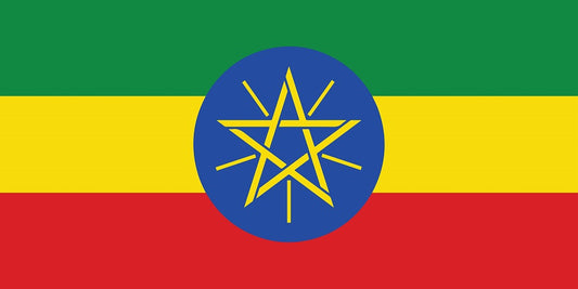 Sticker vlag van Ethiopië 5-60cm Weerbestendig ES-FL-AET