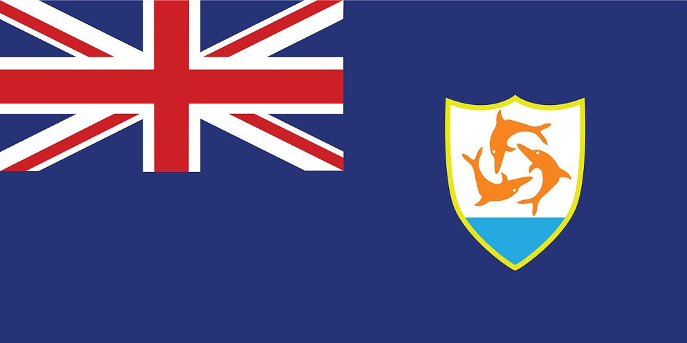 Sticker vlag van Anguilla 5-60cm Weerbestendig ES-FL-AGU
