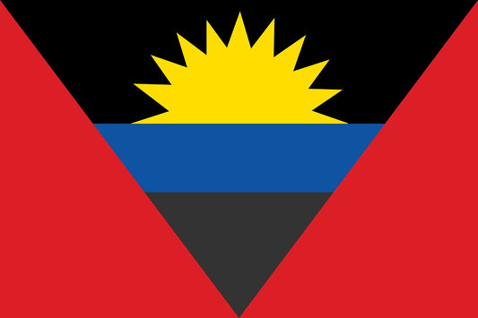 Sticker vlag van Antigua en Barbuda 5-60cm Weerbestendig ES-FL-ATG