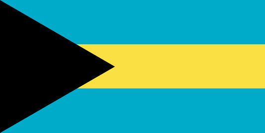 Sticker vlag van Bahamas 5-60cm Weerbestendig ES-FL-BAH