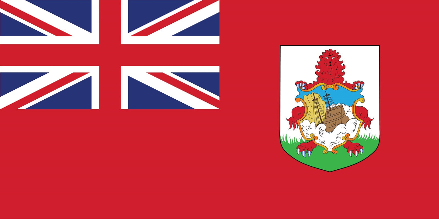 Sticker vlag van Bermuda 5-60cm Weerbestendig ES-FL-BER