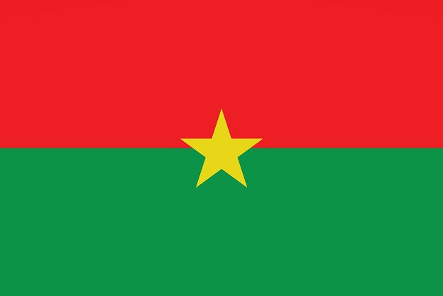 Sticker vlag van Burkina Faso 5-60cm Weerbestendig ES-FL-BFA
