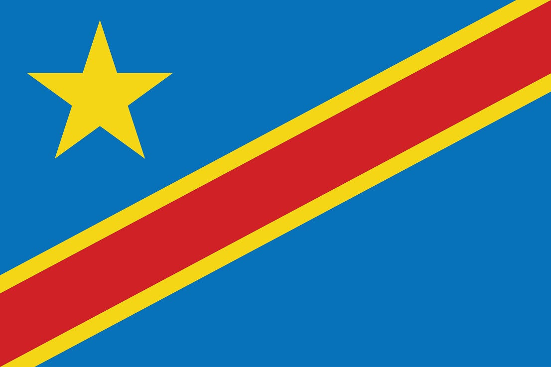 Sticker vlag van Congo 5-60cm Weerbestendig ES-FL-COD