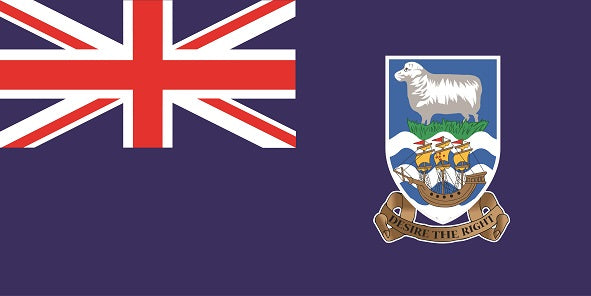 Sticker vlag van  Falkland Eilanden 5-60cm Weerbestendig ES-FL-FAL