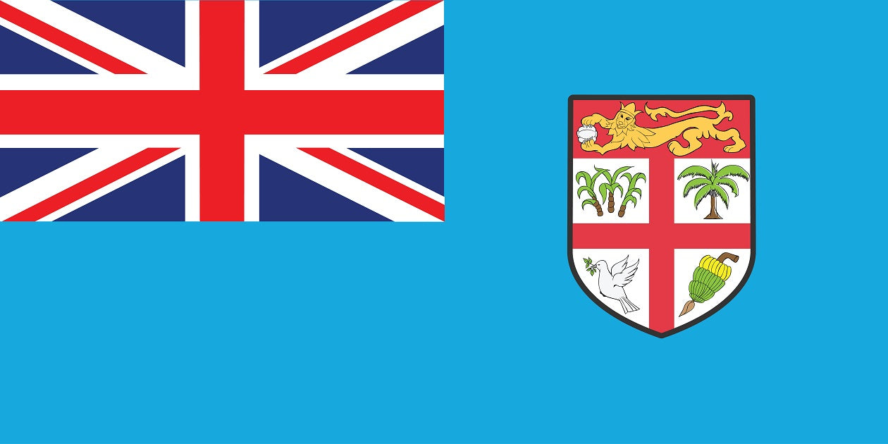 Sticker vlag van  Fiji 5-60cm Weerbestendig ES-FL-FID