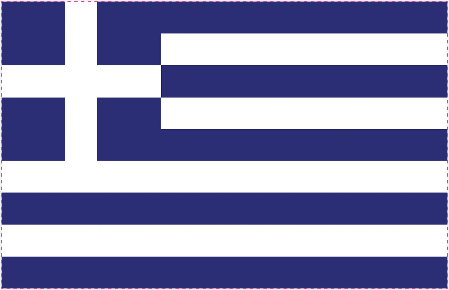 Sticker vlag van Griekenland 5-60cm Weerbestendig ES-FL-GRI