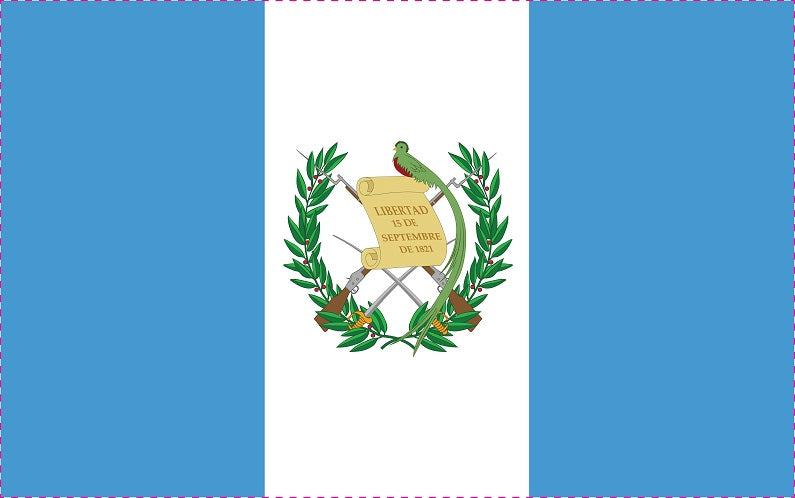 Sticker vlag van  Guatemala 5-60cm Weerbestendig ES-FL-GUA