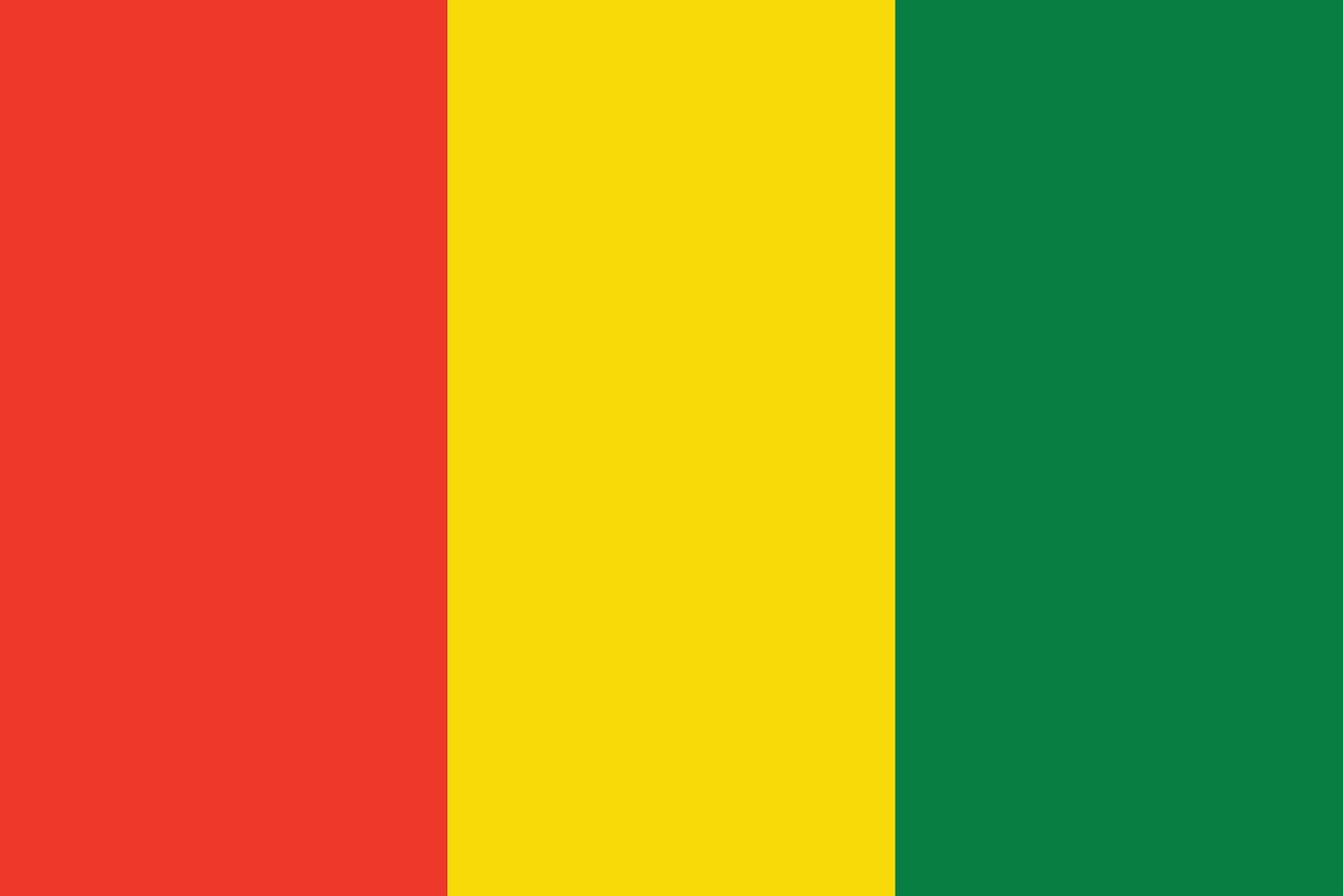 Sticker vlag van Guinea 5-60cm Weerbestendig ES-FL-GUI