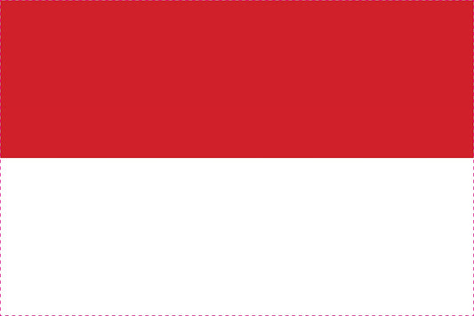 Sticker vlag van Indonesië 5-60cm Weerbestendig ES-FL-IND