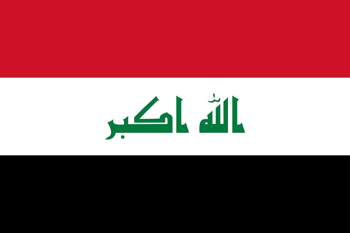 Sticker vlag van Irak 5-60cm Weerbestendig ES-FL-IRK-neu