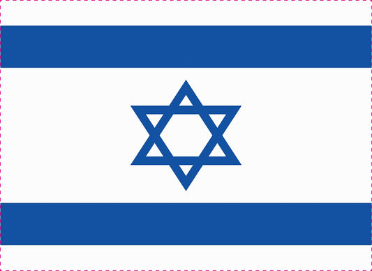 Sticker vlag van Israël 5-60cm Weerbestendig ES-FL-ISR