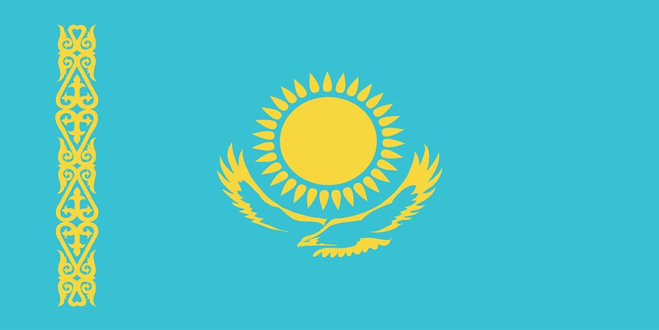 Sticker vlag van Kazachstan 5-60cm Weerbestendig ES-FL-KAS