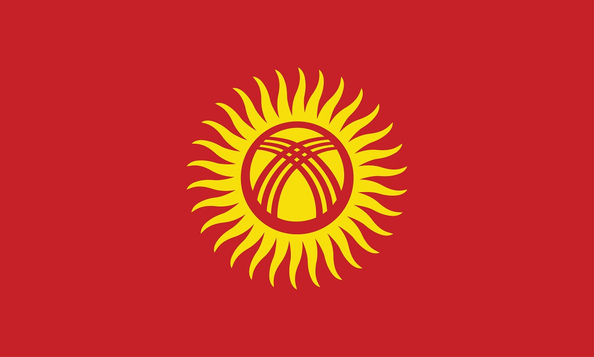 Sticker vlag van Kirgistan 5-60cm Weerbestendig ES-FL-KIR