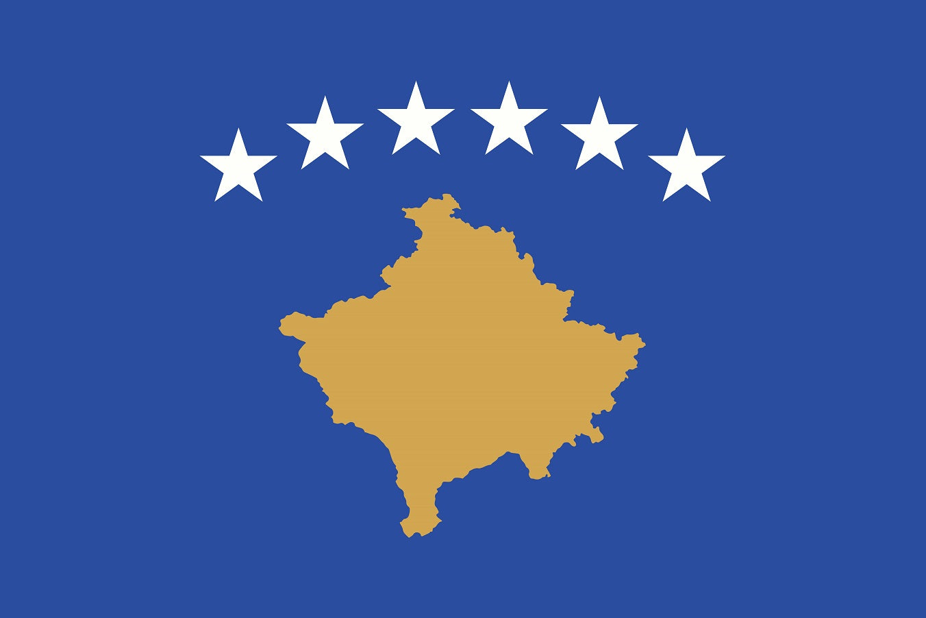 Sticker vlag van Kosovo 5-60cm Weerbestendig ES-FL-KOS