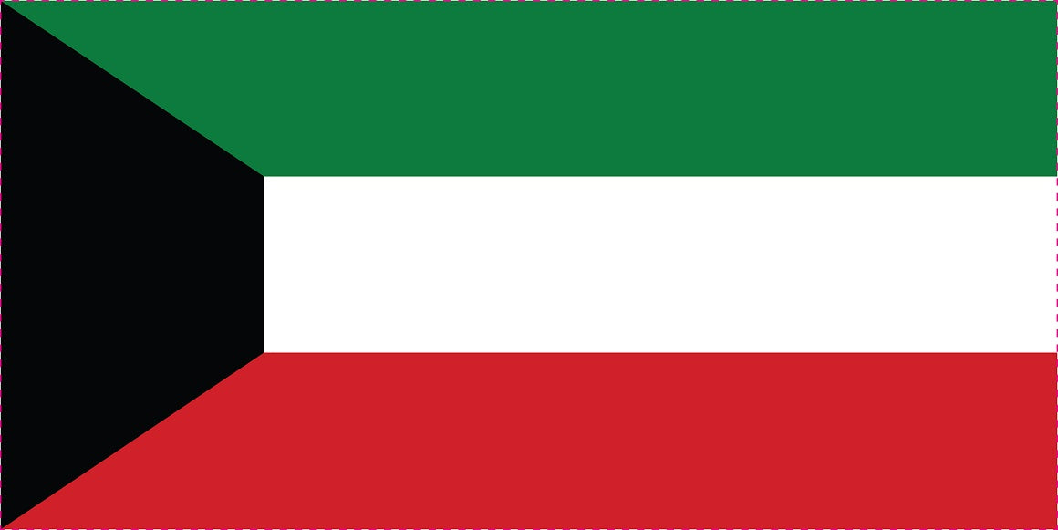 Sticker vlag van Koeweit 5-60cm Weerbestendig ES-FL-KUW