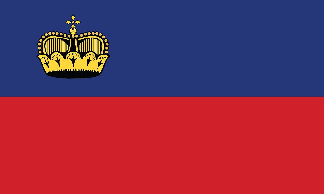 Sticker vlag van Liechtenstein 5-60cm Weerbestendig ES-FL-LIE
