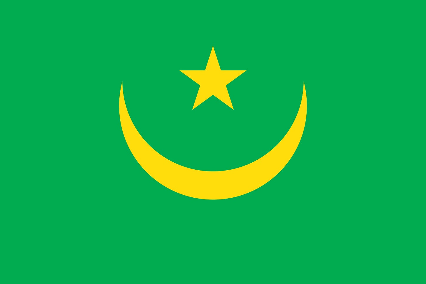Sticker vlag van Mauritanië 5-60cm Weerbestendig ES-FL-MAU