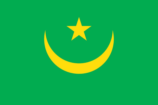 Sticker vlag van Mauritanië 5-60cm Weerbestendig ES-FL-MAU