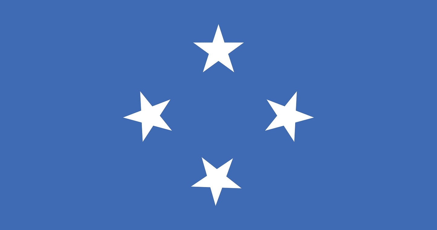 Sticker vlag van Micronesië 5-60cm Weerbestendig ES-FL-MCR