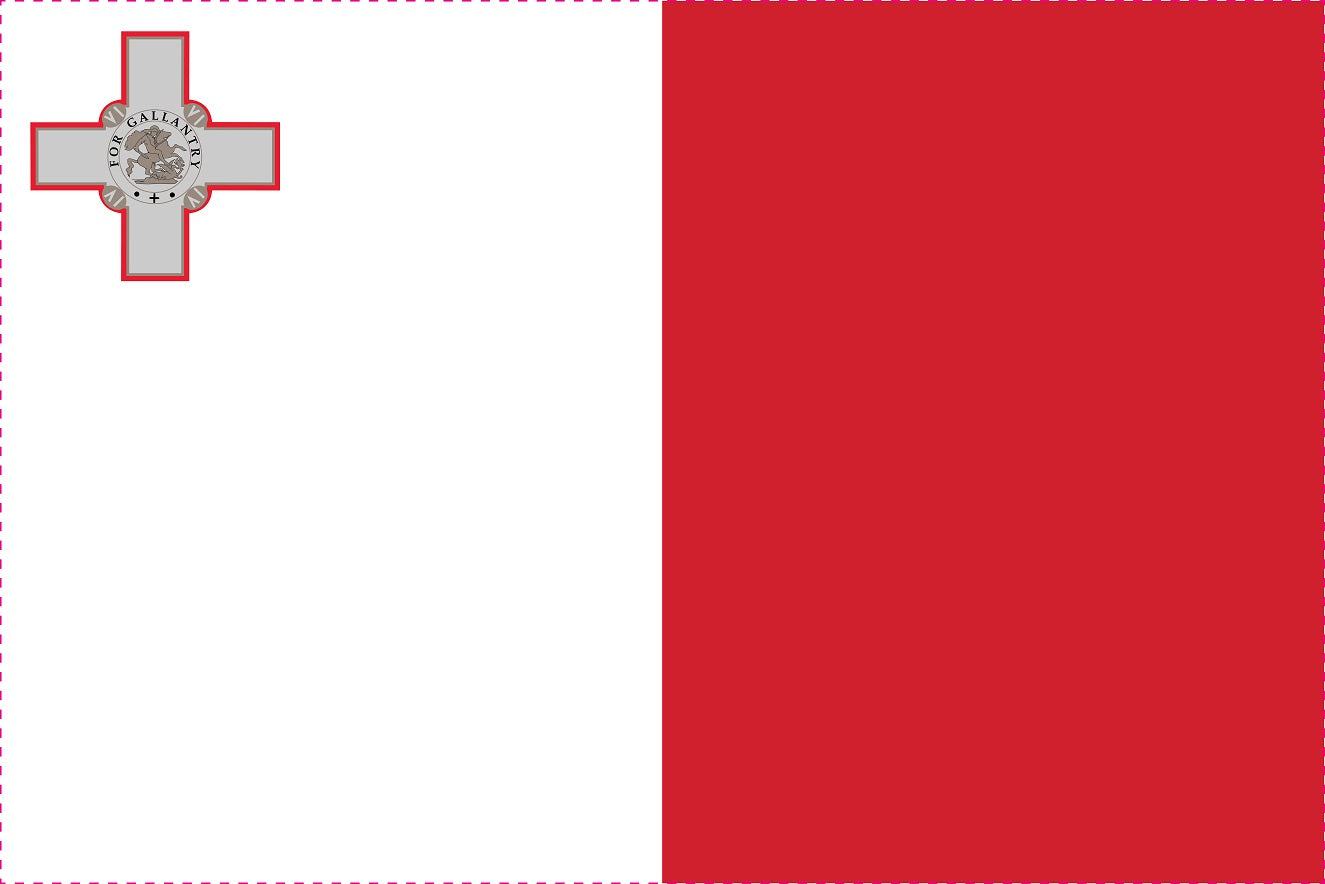 Sticker vlag van Malta 5-60cm Weerbestendig ES-FL-MLT