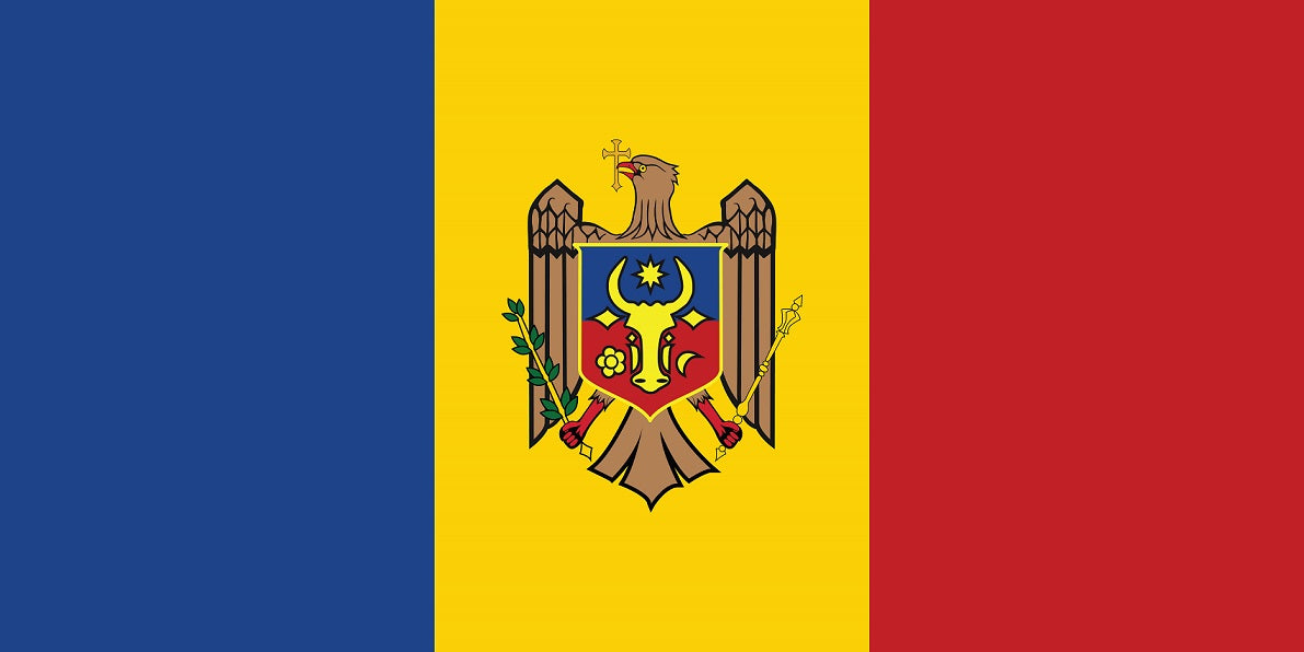 Sticker vlag van Moldavië 5-60cm Weerbestendig ES-FL-MOL