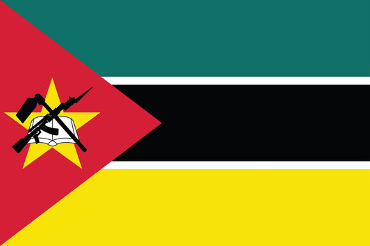 Sticker vlag van Mozambique 5-60cm Weerbestendig ES-FL-MSB