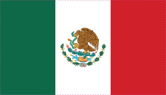 Sticker vlag van Mexico 5-60cm Weerbestendig ES-FL-MXK