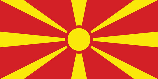 Sticker vlag van Macedonië 5-60cm Weerbestendig ES-FL-MZD