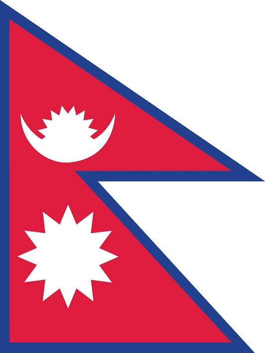 Sticker vlag van Nepal 5-60cm Weerbestendig ES-FL-NEP