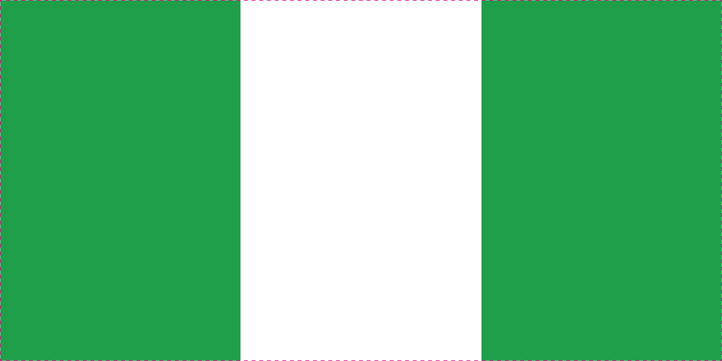Sticker vlag van Nigeria 5-60cm Weerbestendig ES-FL-NGE