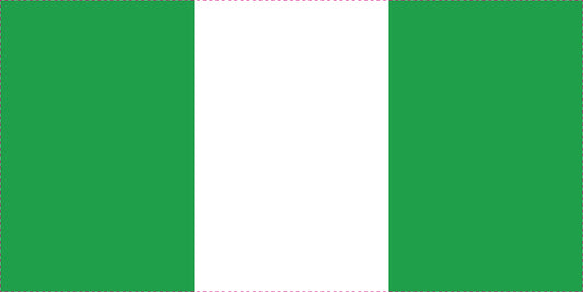 Sticker vlag van Nigeria 5-60cm Weerbestendig ES-FL-NGE