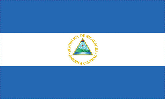 Sticker vlag van  Nicaragua 5-60cm Weerbestendig ES-FL-NIC