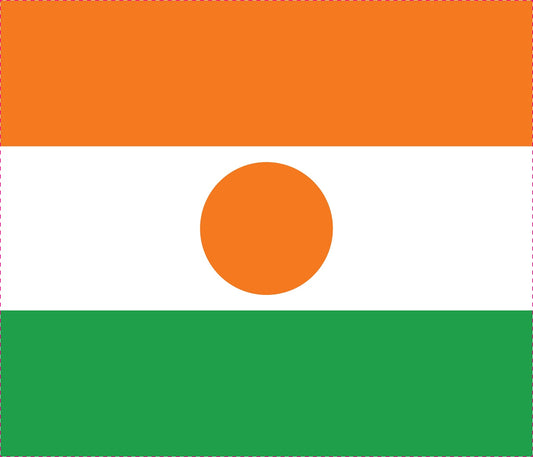 Sticker vlag van Niger 5-60cm Weerbestendig ES-FL-NIG