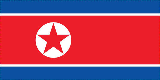 Sticker vlag van Noord Korea 5-60cm Weerbestendig ES-FL-NKO