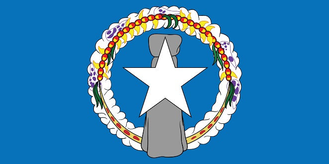 Sticker vlag van noordelijke Mariana eilanden 5-60cm Weerbestendig ES-FL-NOE