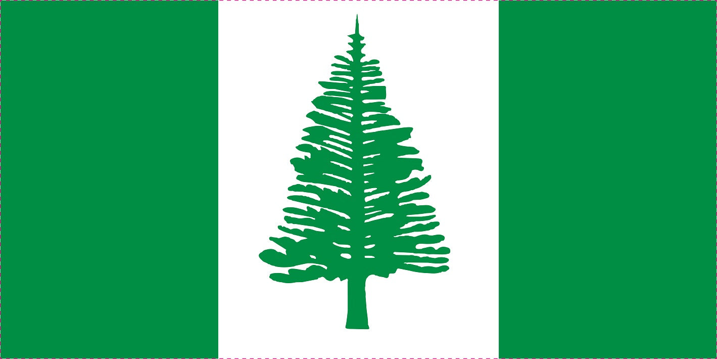 Sticker vlag van Norfolk-eilanden 5-60cm Weerbestendig ES-FL-NOR