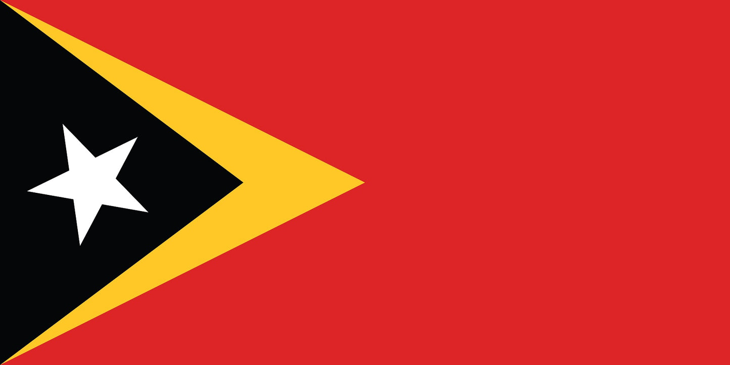 Sticker vlag van Oost Timor 5-60cm Weerbestendig ES-FL-OTT