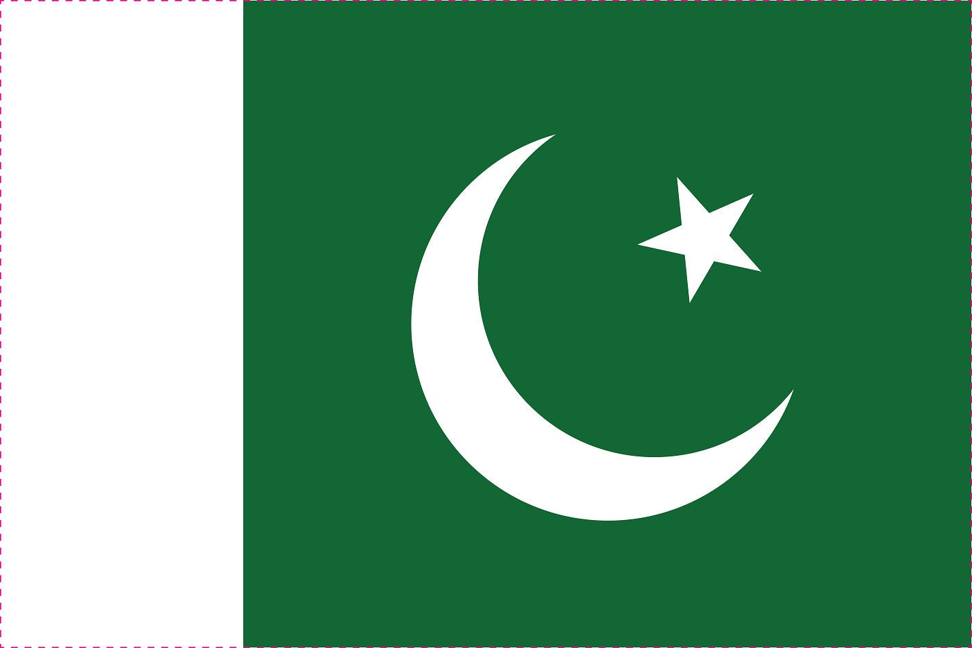 Sticker vlag van Pakistan 5-60cm Weerbestendig ES-FL-PAK