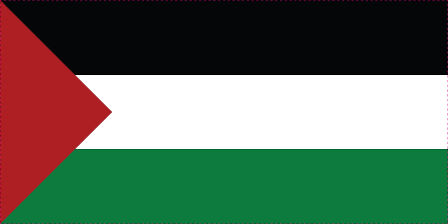 Sticker vlag van Palestina 5-60cm Weerbestendig ES-FL-PAL2