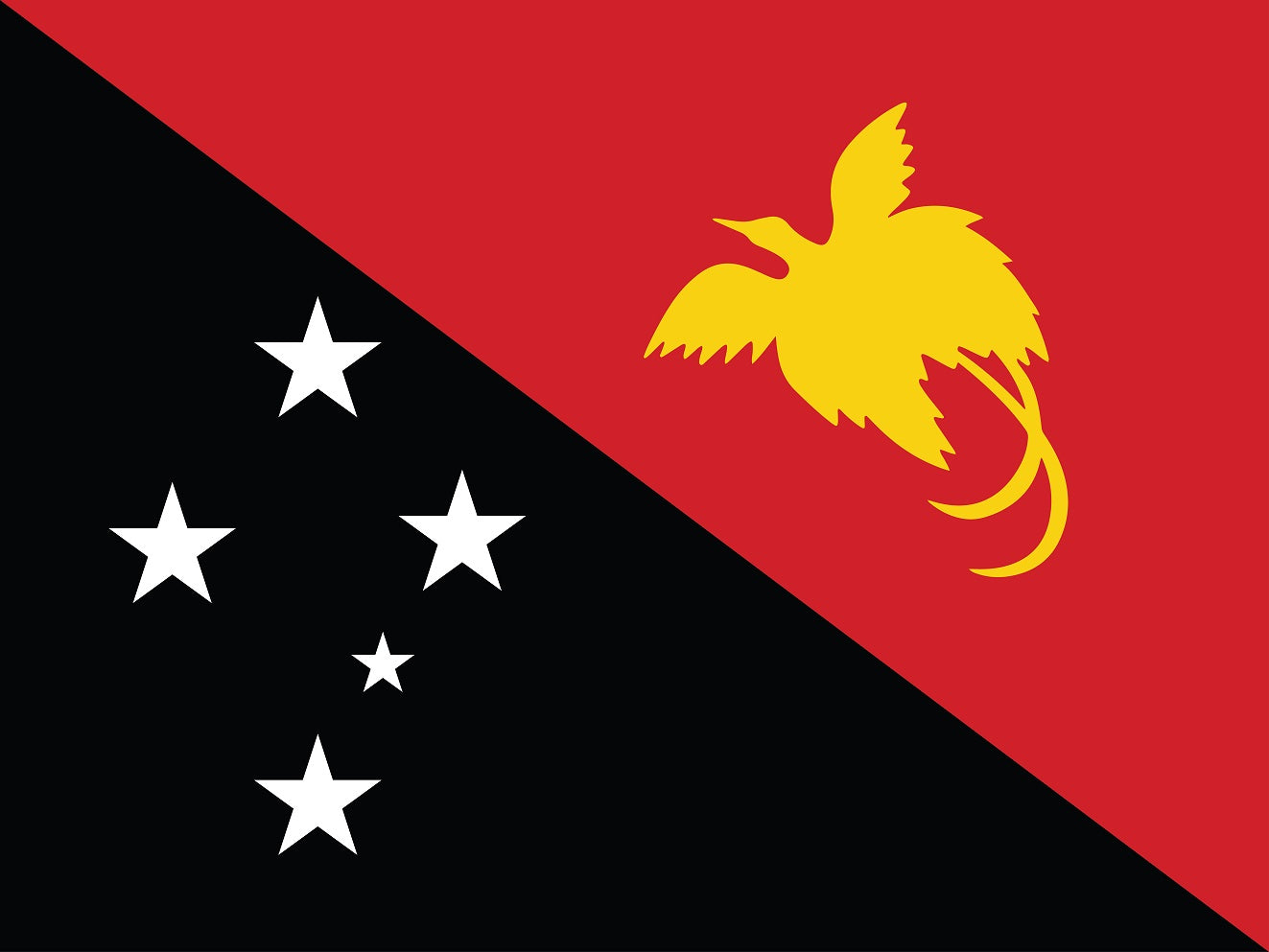 Sticker vlag van Papoea-Nieuw-Guinea 5-60cm Weerbestendig ES-FL-PAP