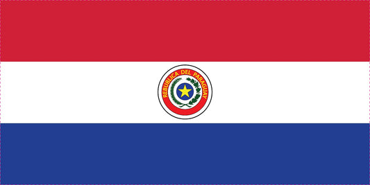 Sticker vlag van Paraguay 5-60cm Weerbestendig ES-FL-PRG